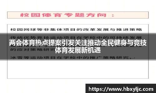 两会体育热点提案引发关注推动全民健身与竞技体育发展新机遇